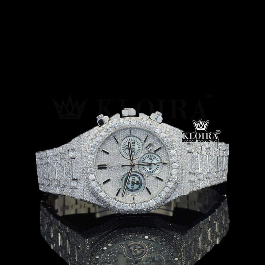 AP Watch Moissanite Diamonds Front View