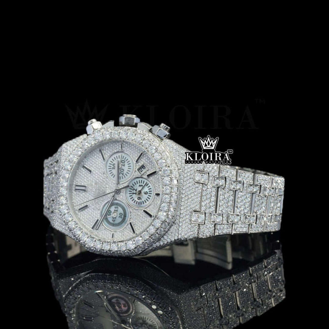 AP Watch Moissanite Diamonds Front View