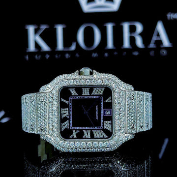 Best Moissanite Cartier Watch Front Close View