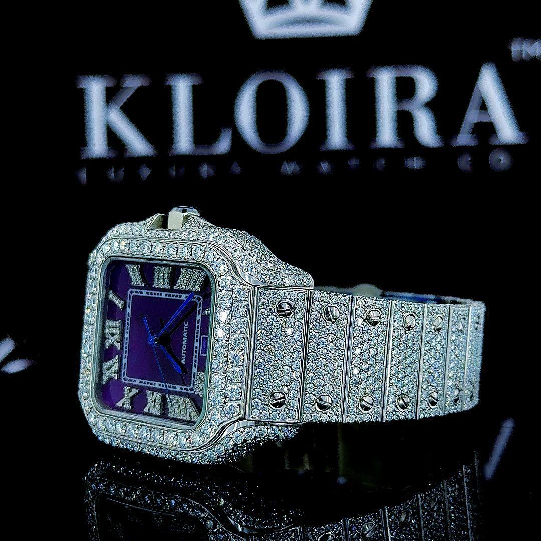 Best Moissanite Cartier Watch Front Close View