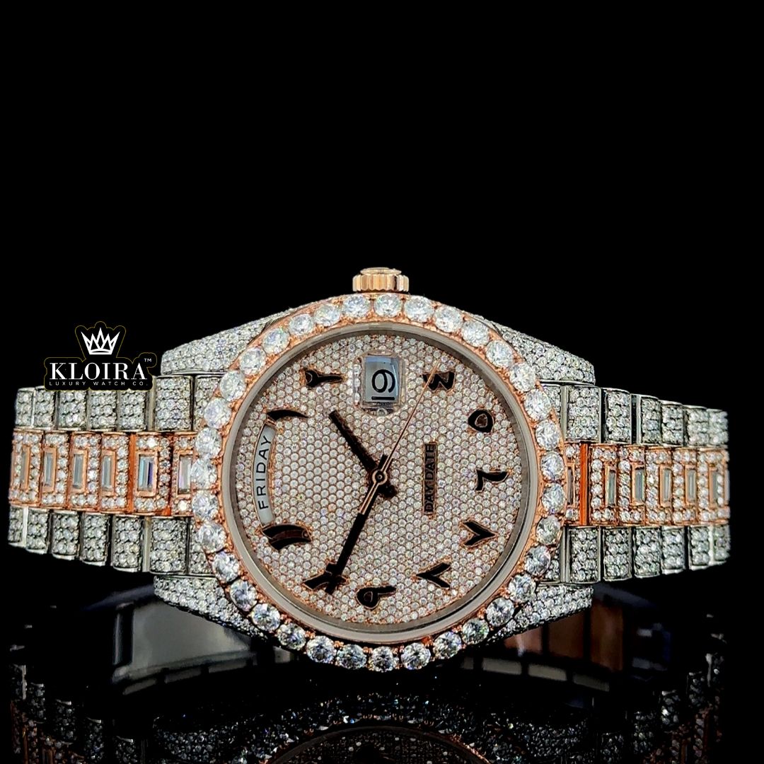 Best Moissanite Rolex Watch Front View