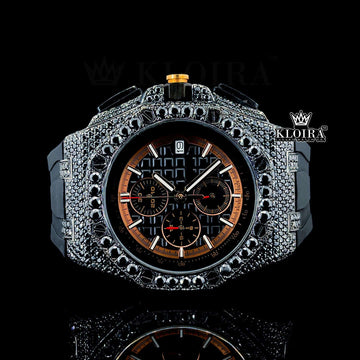 Black Moissanite AP Watch Front View