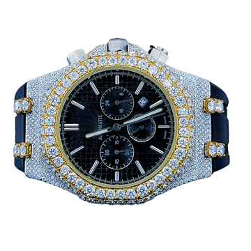 Branded Watch Yellow Silver Front 