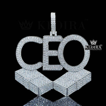 CEO Diamond Blocks Pendant Front