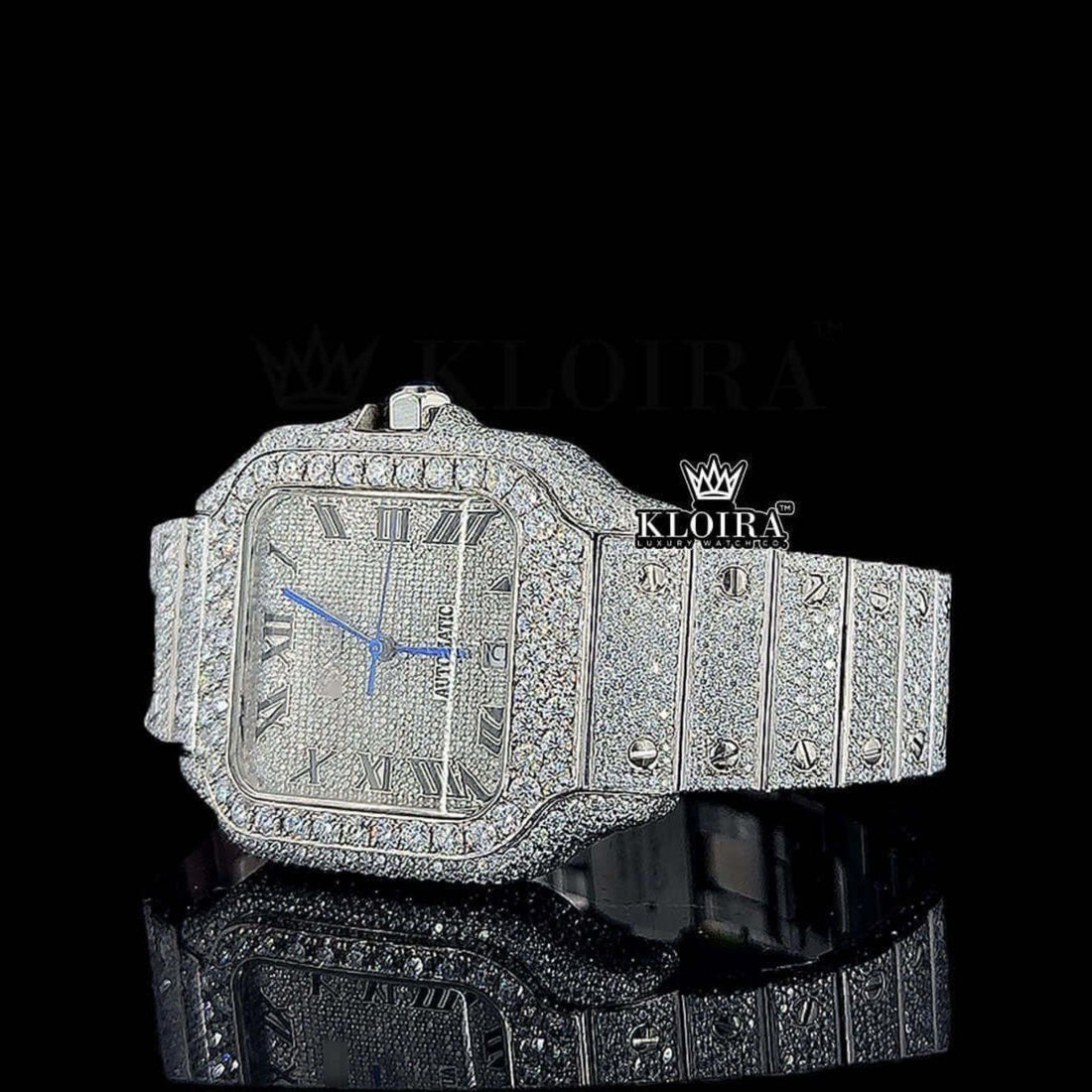 Cartier Moissanite Watch Front Close View