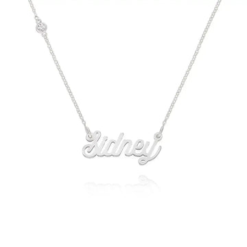 Custom Graceful Name Pendant in 14K Gold 