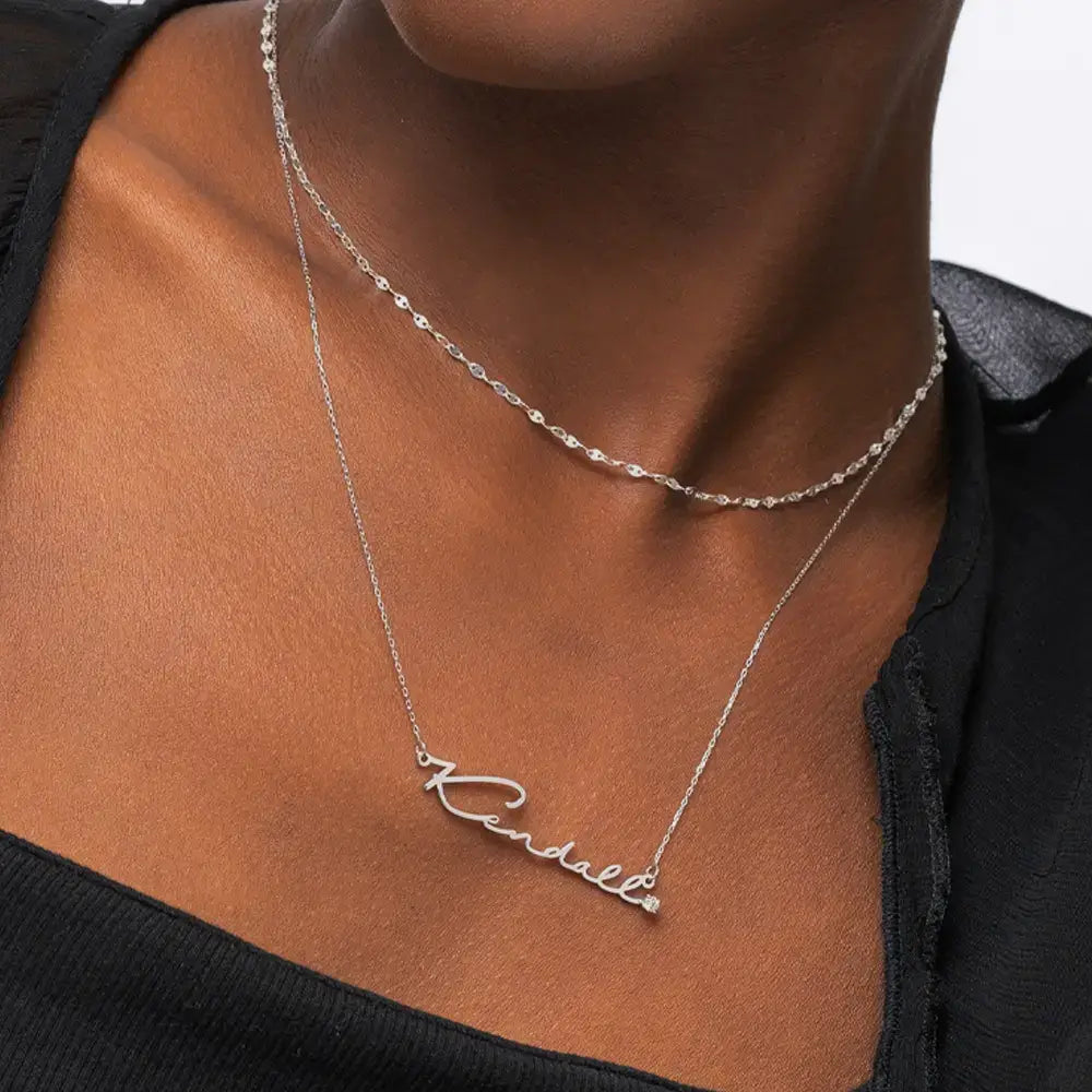 Custom Handcrafted Name Pendant in 14K Gold 