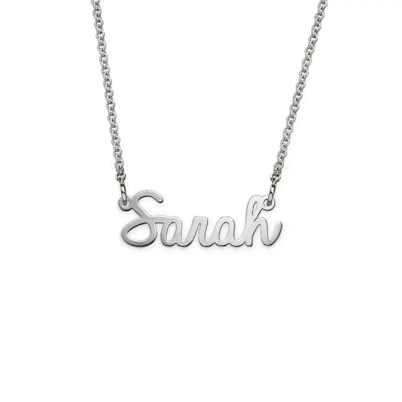 Customize Elegant Script Name Pendant in 14K Gold
