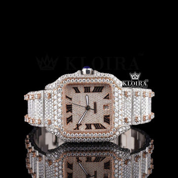 Moissanite Cartier Watch Front View