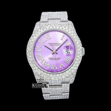 Moissanite Rolex Watch Front View