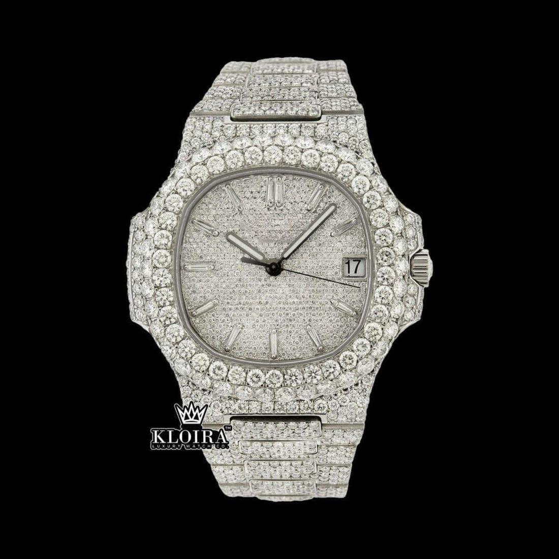 Patek Philippe VVS Moissanite Watch Frnt Face View
