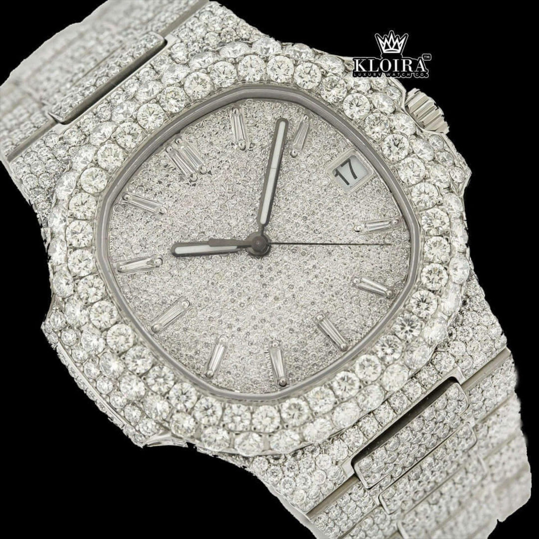 Patek Philippe VVS Moissanite Watch Frnt Face View