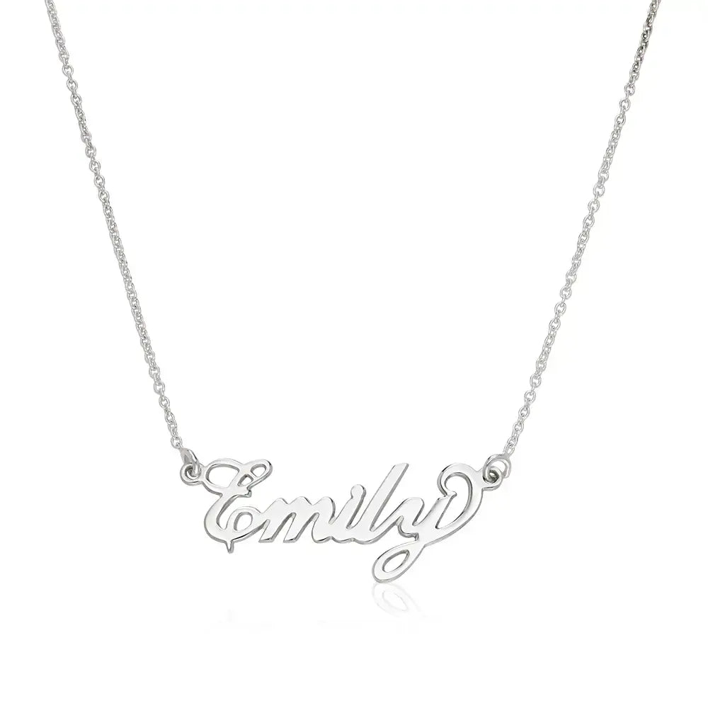 Personalized Elegant Script Name Pendant in 14K Gold 