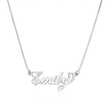 Personalized Elegant Script Name Pendant in 14K Gold 