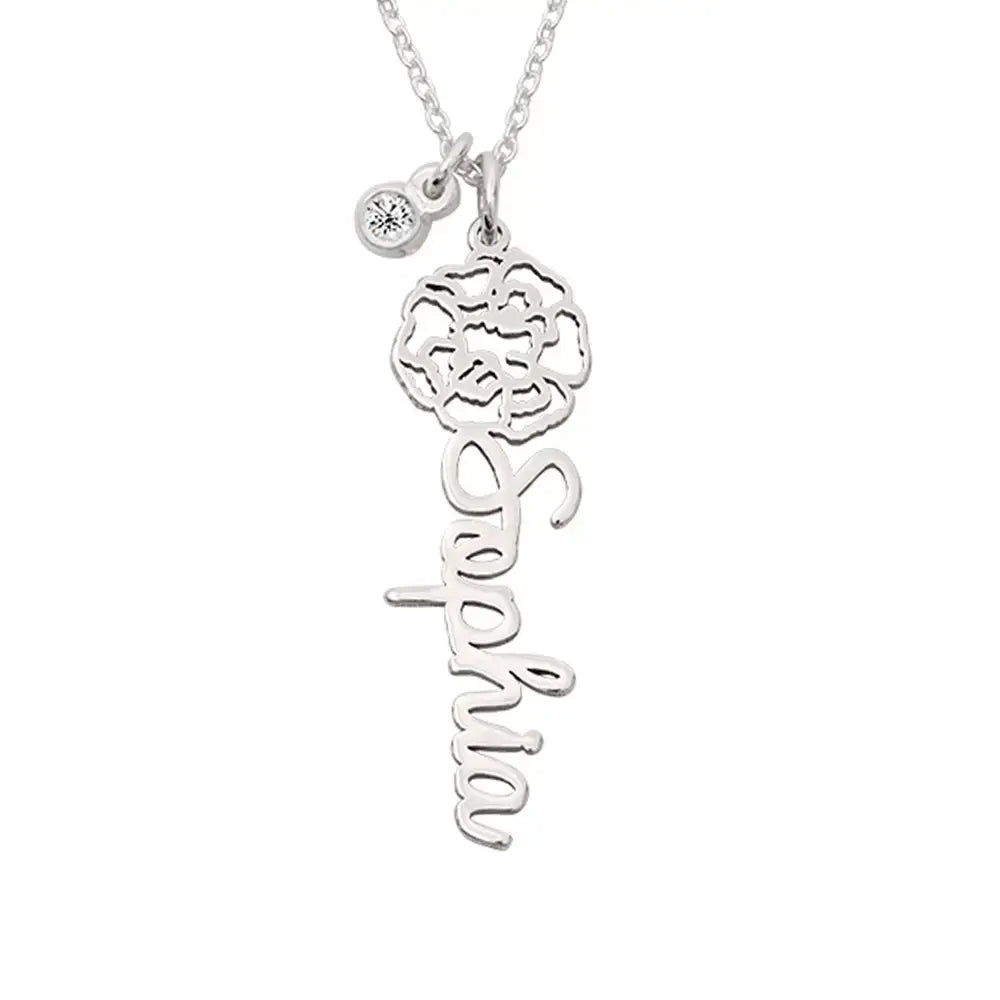 Personalized Artistic Name Pendant Necklace in 14K Gold 