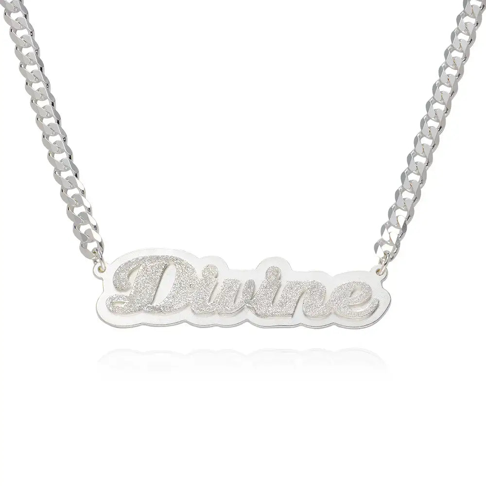 Personalized Elegant Script Name Pendant in 14K Gold 
