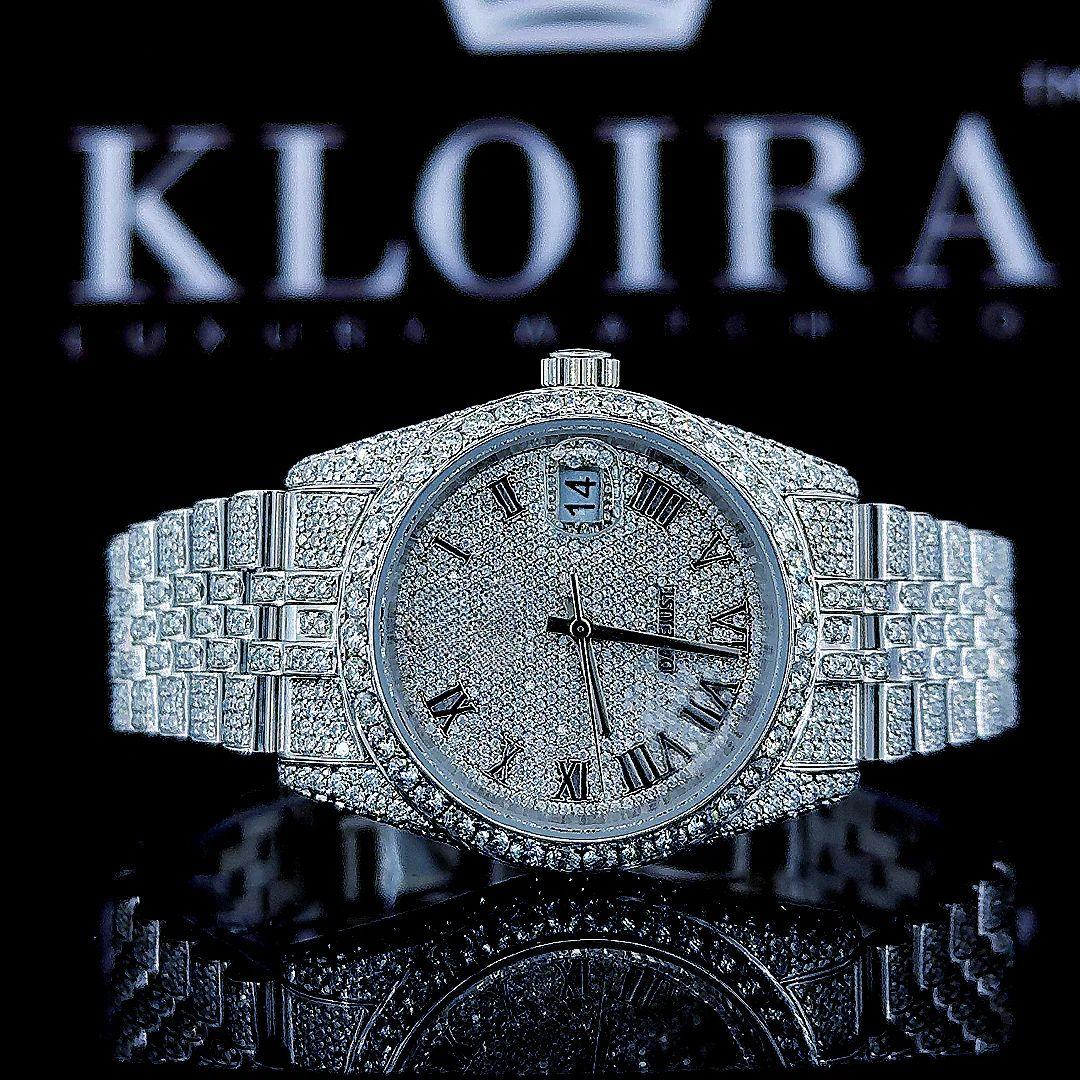 Rolex Moissanite Watch Front View