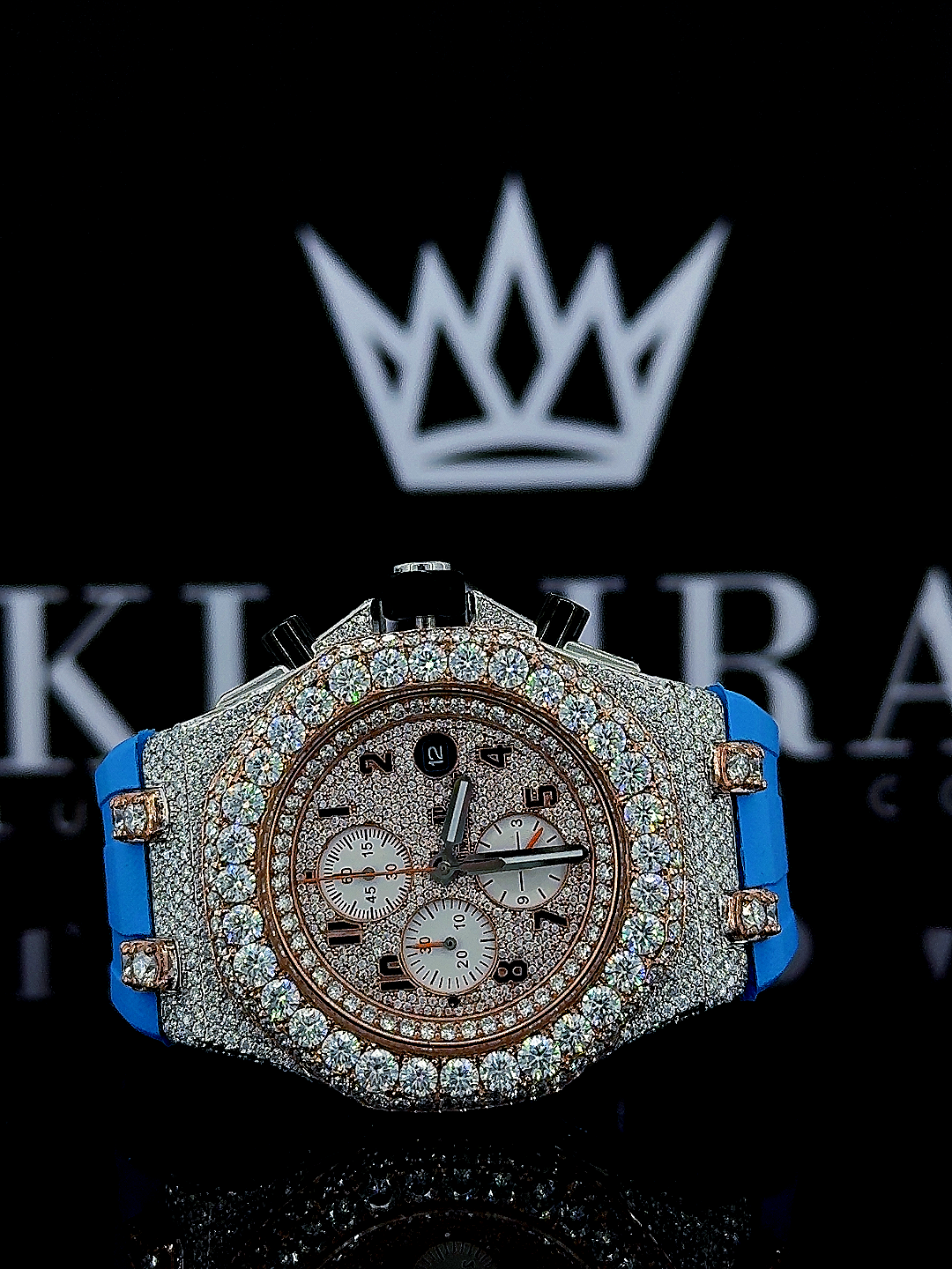 Royal Oak AP Moissanite Watch Front View