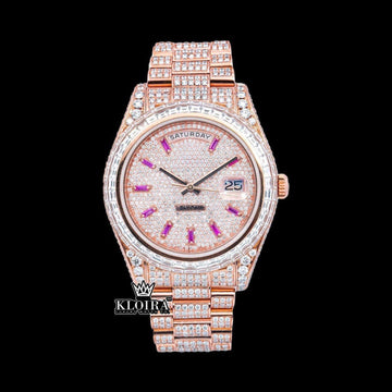 VVS Clarity Moissanite Rolex Watch Front View
