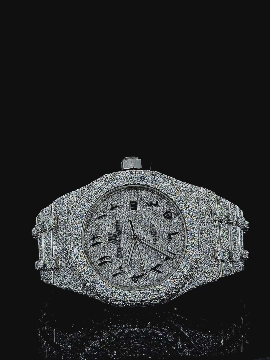 AP Watch Black Arabic 14K Gold VVS 30 Carat 41mm